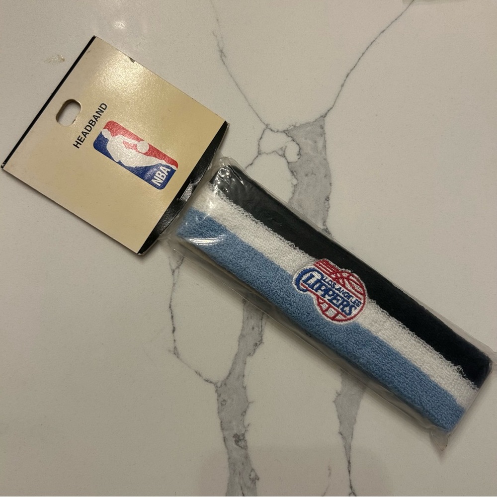 Vtg 90s NEW For Bare Feet Los Angeles Clippers NBA Basketball Headband